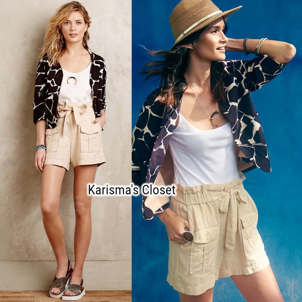 Anthropologie Paperbag Cargo Shorts